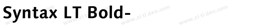 Syntax LT Bold字体转换